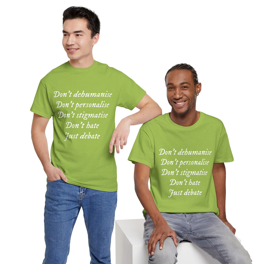 Debate Not Hate Unisex Tee, Discussion Tshirt, Conversation Shirt, Controversy Top, Argument Tee