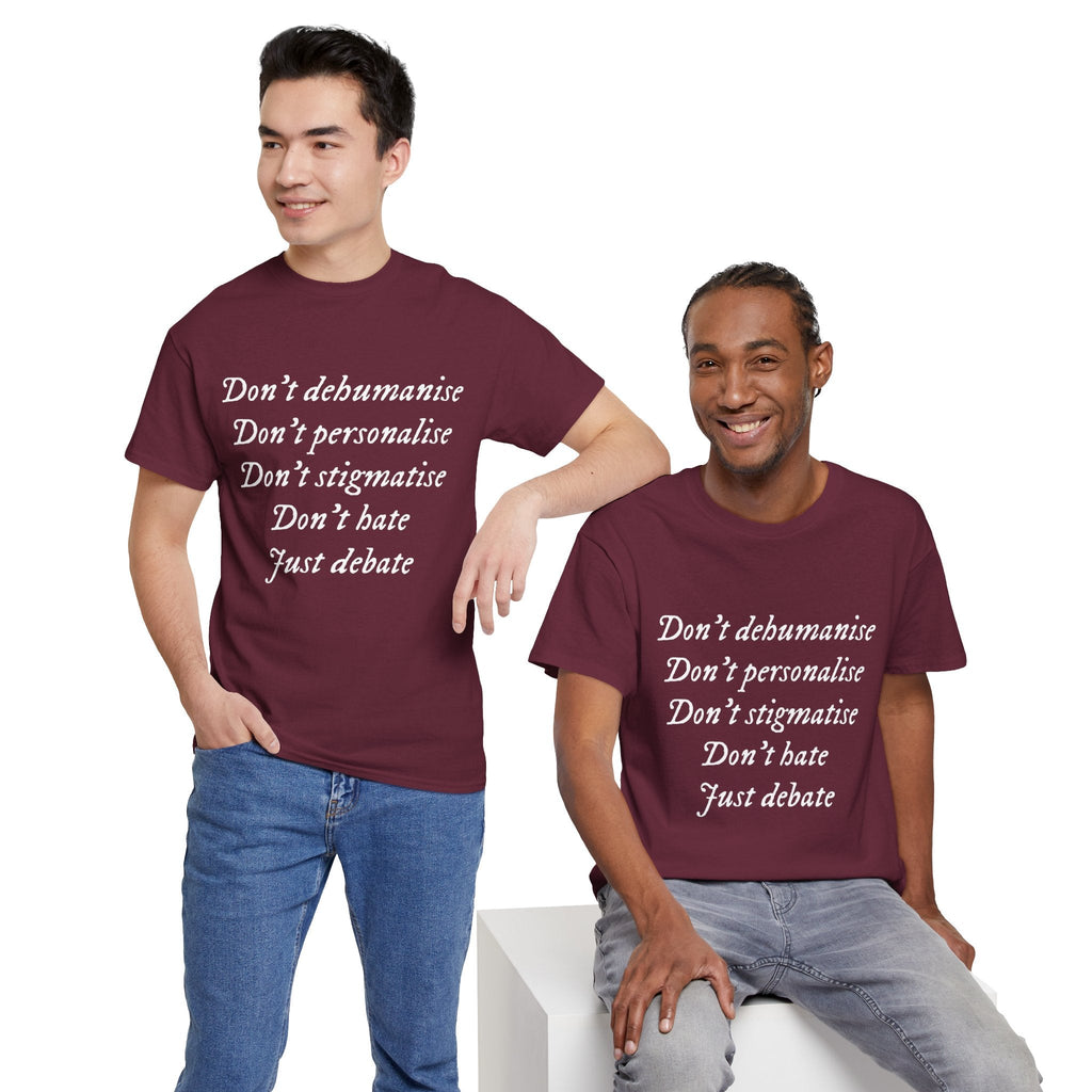 Debate Not Hate Unisex Tee, Discussion Tshirt, Conversation Shirt, Controversy Top, Argument Tee