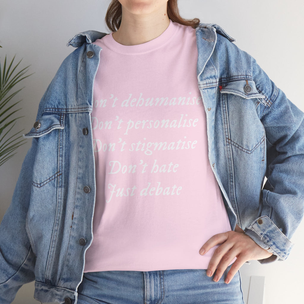 Debate Not Hate Unisex Tee, Discussion Tshirt, Conversation Shirt, Controversy Top, Argument Tee
