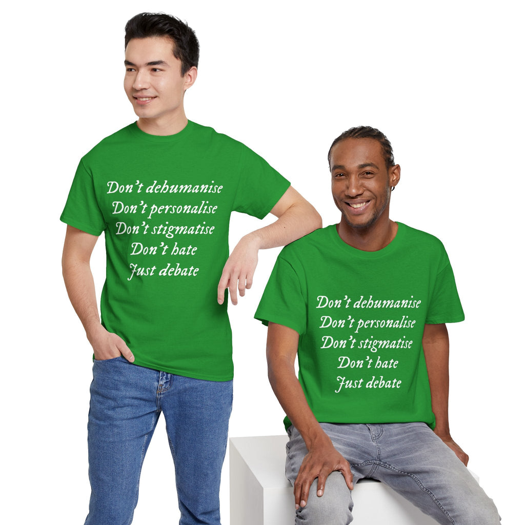 Debate Not Hate Unisex Tee, Discussion Tshirt, Conversation Shirt, Controversy Top, Argument Tee