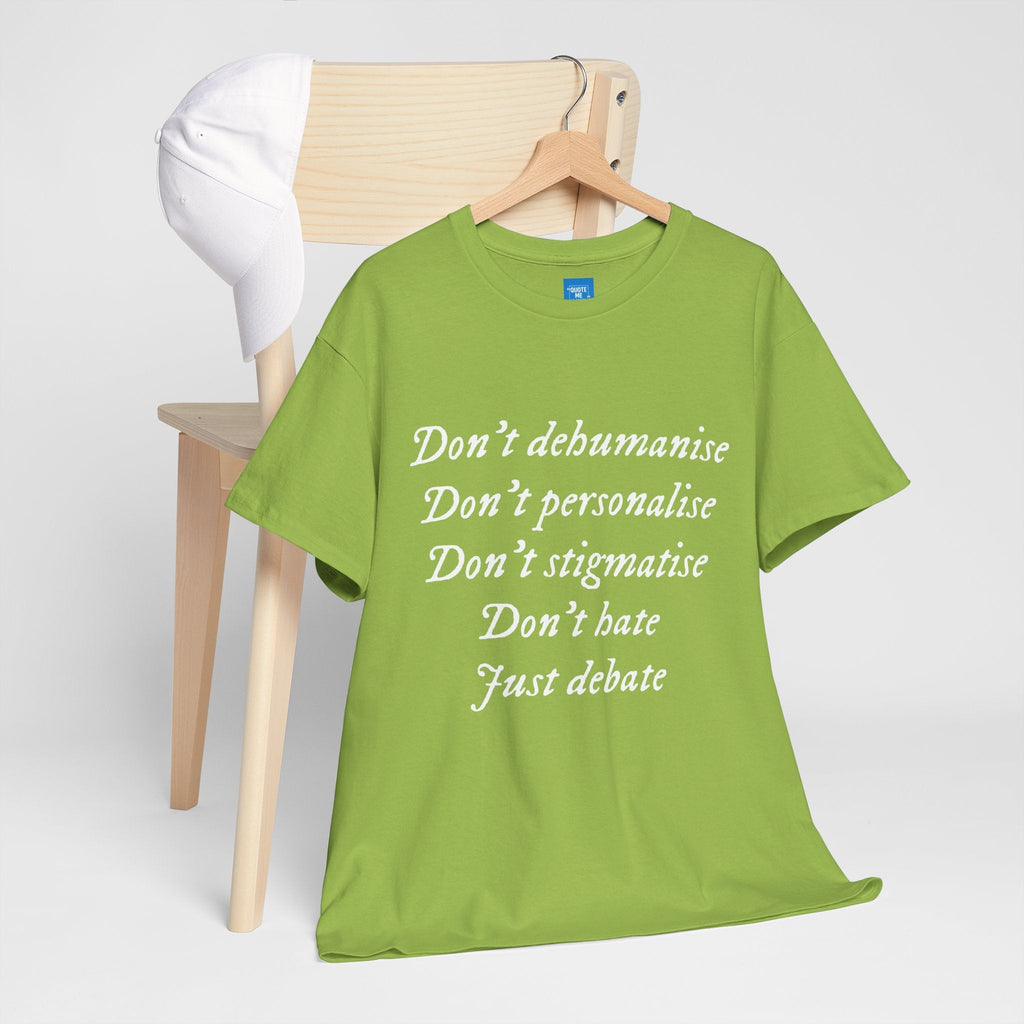 Debate Not Hate Unisex Tee, Discussion Tshirt, Conversation Shirt, Controversy Top, Argument Tee