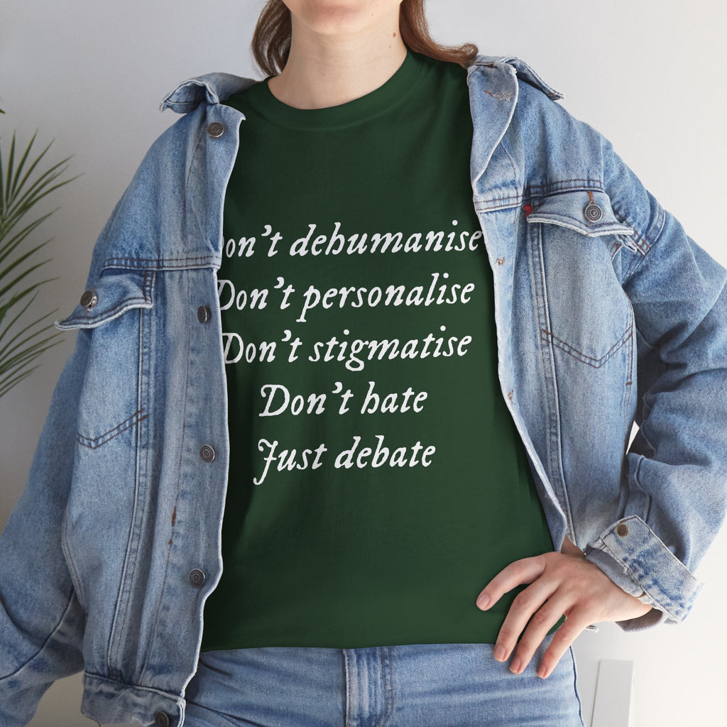 Debate Not Hate Unisex Tee, Discussion Tshirt, Conversation Shirt, Controversy Top, Argument Tee