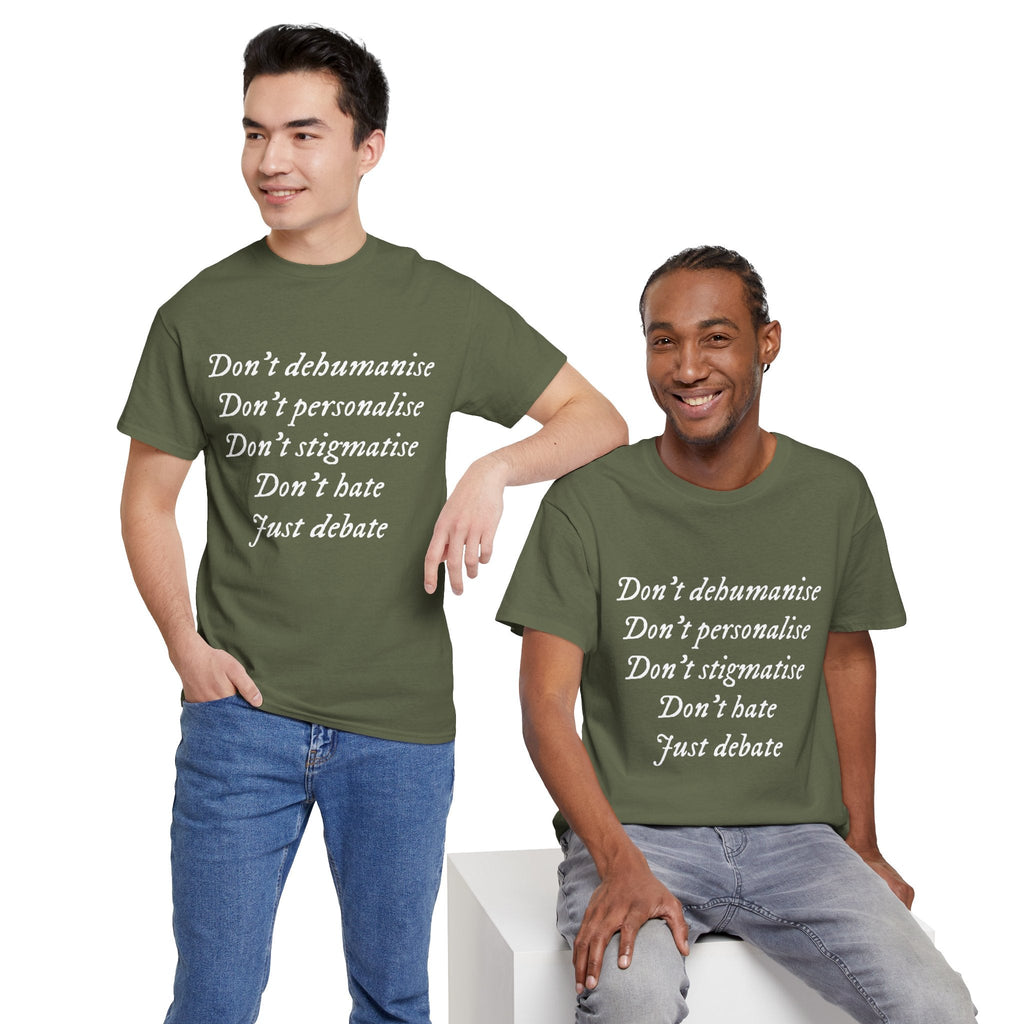 Debate Not Hate Unisex Tee, Discussion Tshirt, Conversation Shirt, Controversy Top, Argument Tee