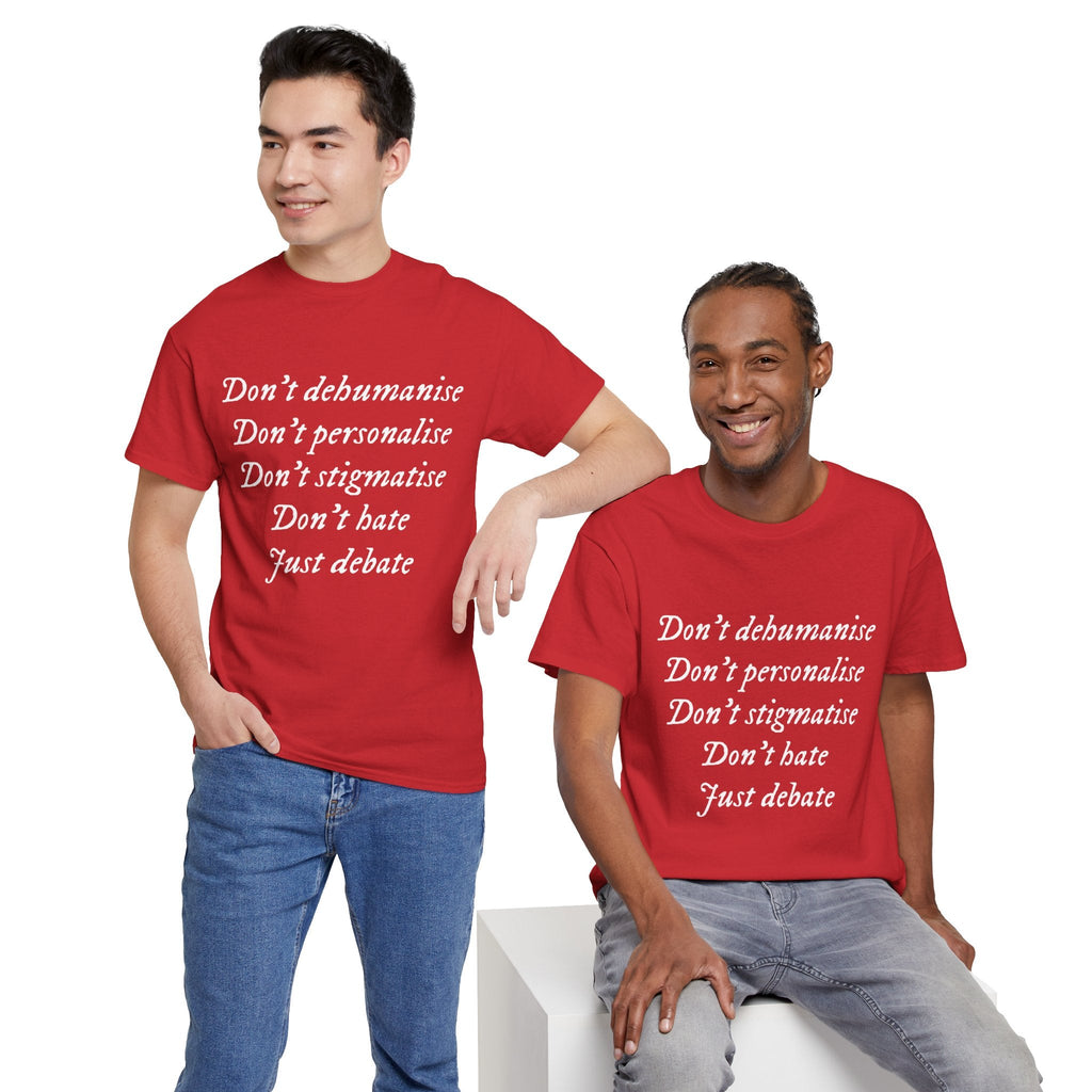 Debate Not Hate Unisex Tee, Discussion Tshirt, Conversation Shirt, Controversy Top, Argument Tee