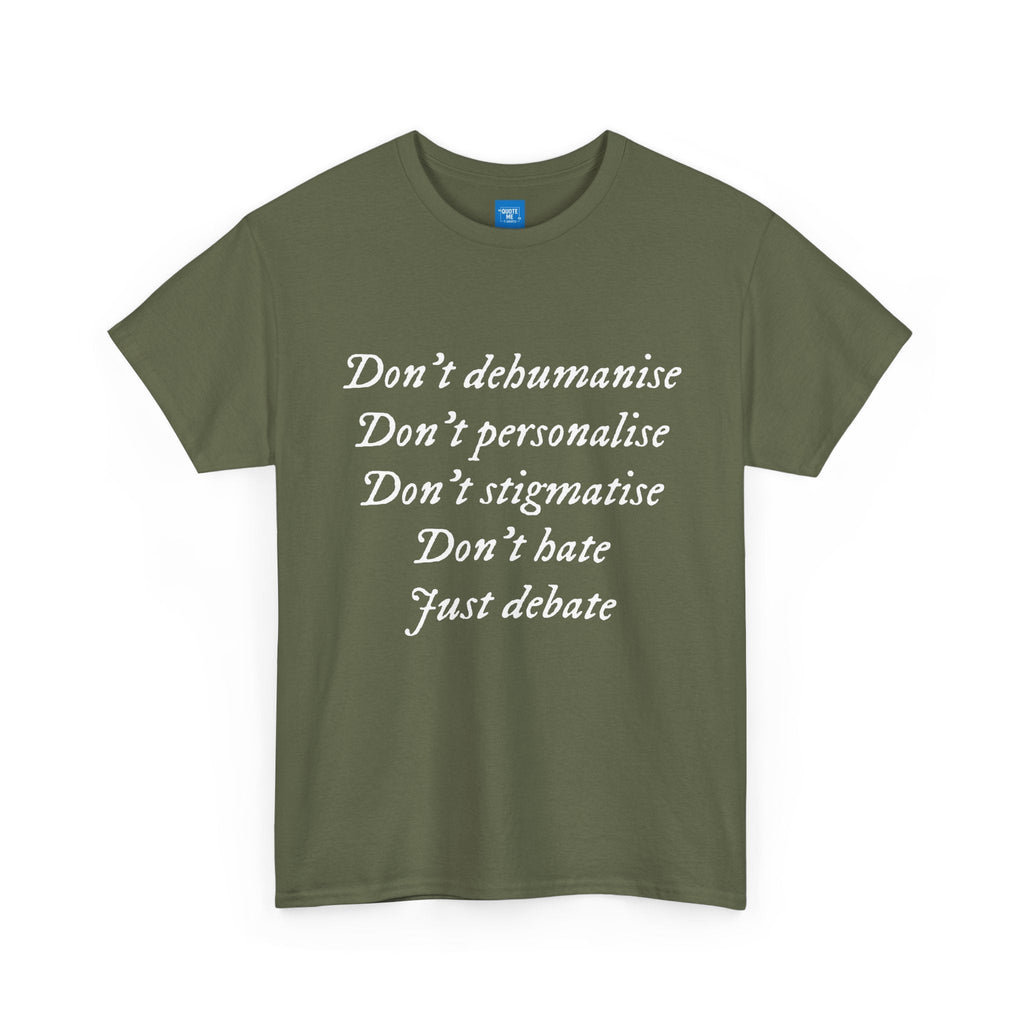 Debate Not Hate Unisex Tee, Discussion Tshirt, Conversation Shirt, Controversy Top, Argument Tee