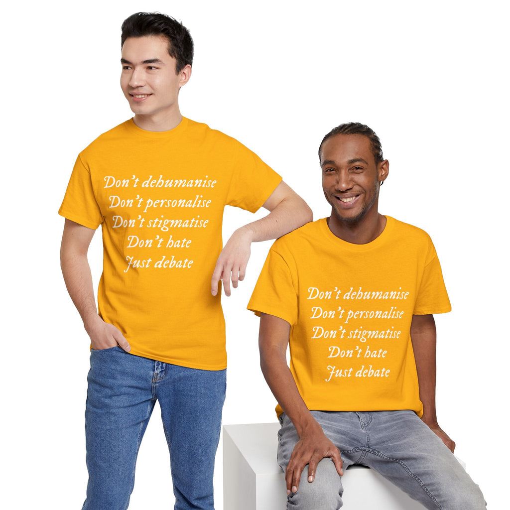 Debate Not Hate Unisex Tee, Discussion Tshirt, Conversation Shirt, Controversy Top, Argument Tee