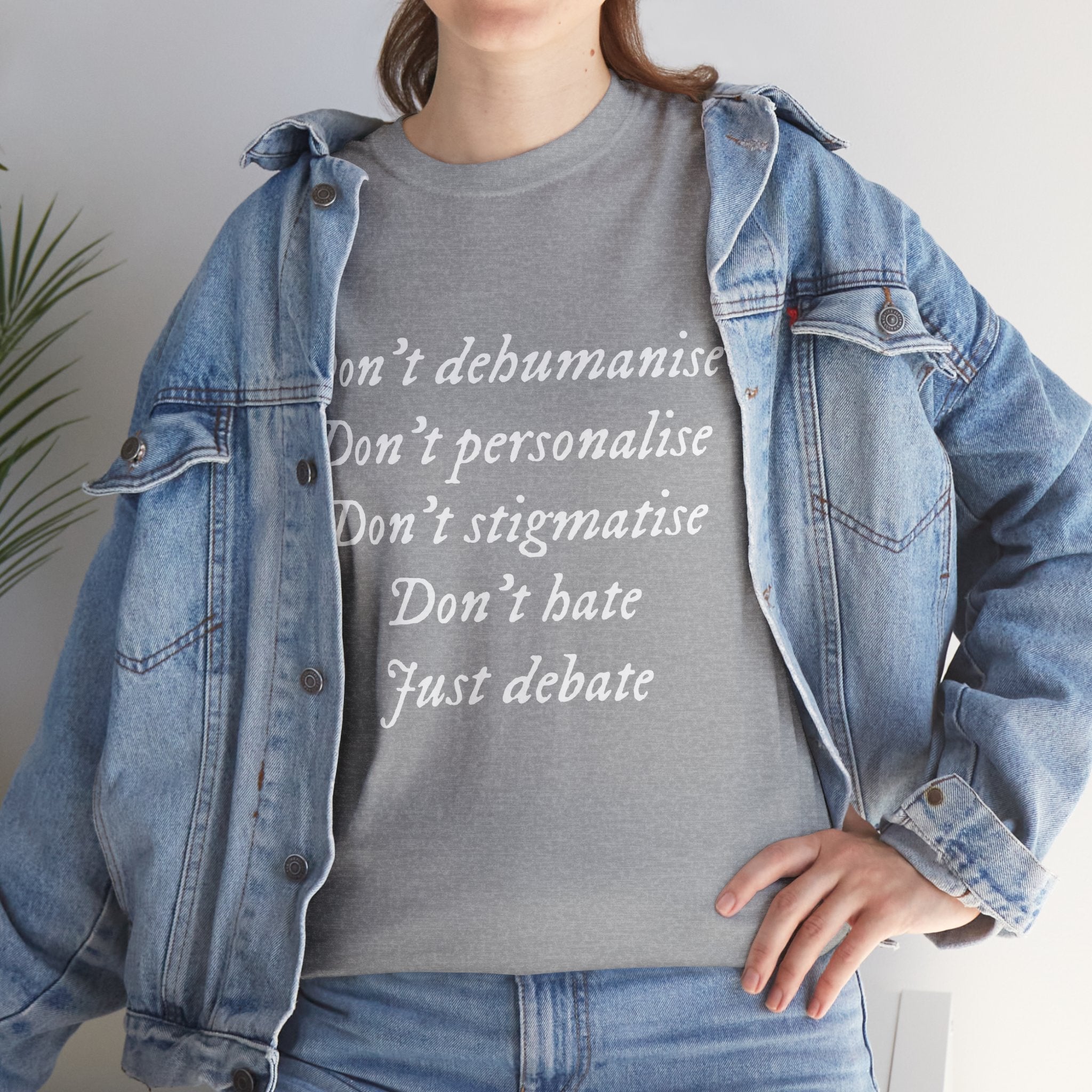 Debate Not Hate Unisex Tee, Discussion Tshirt, Conversation Shirt, Controversy Top, Argument Tee